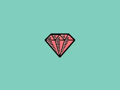 Ruby diamond flat gem icon ruby