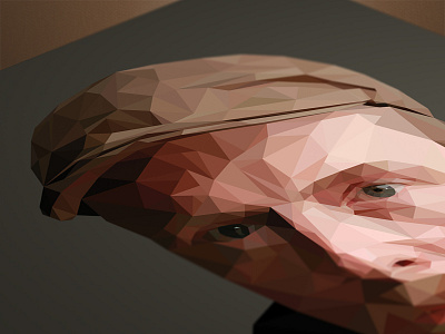 Simon Pegg Polygon Portrait famous polygon polygon portrait portrait triangles