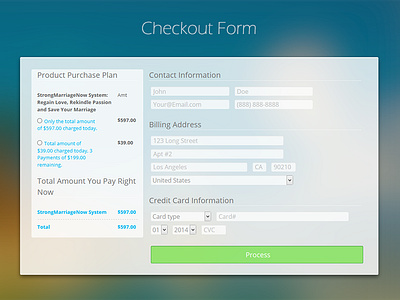 Minor changes Billing billing checkout form ui