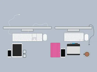 Workspace Update coffee desk glasses ipad iphone mac mouse samsung tablet wacom workspace