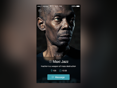 Profile app info ios message personal photo profile ui ux