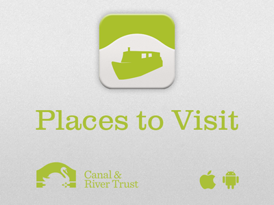 Places to Visit app icon boat canal icon river