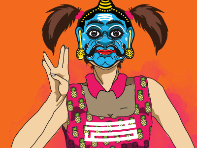 Homegrown mask art design graphic homegrown illustration indian