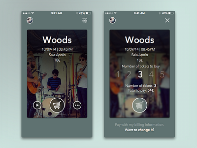 Concert tickets app buy ios music tickets ui
