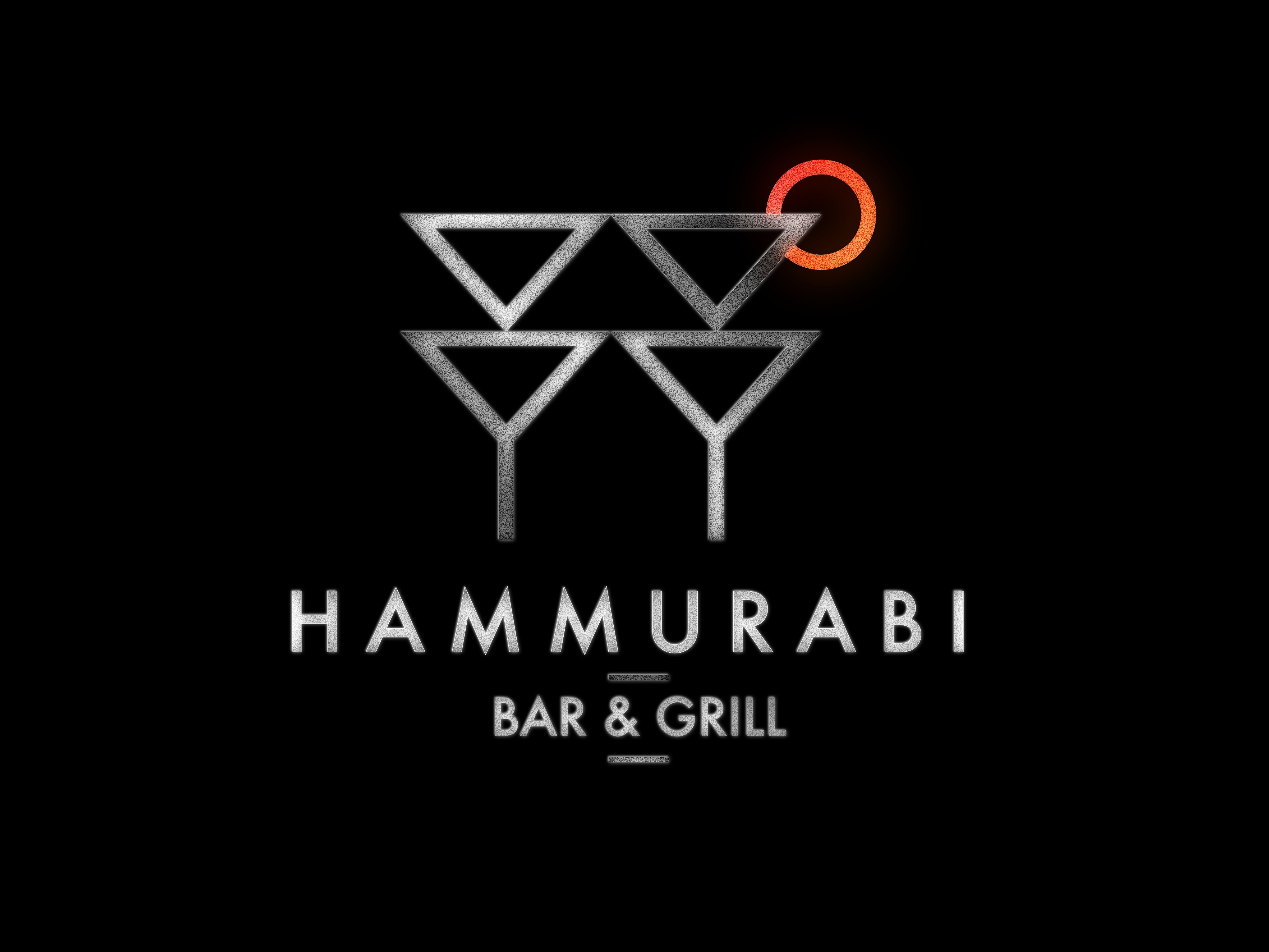 Hammurabi Bar & Grill 2021 bar bar grill branding clever cuneiform design drink stack grill hummurabi identity and branding illustration line logo martini minimal vibrant