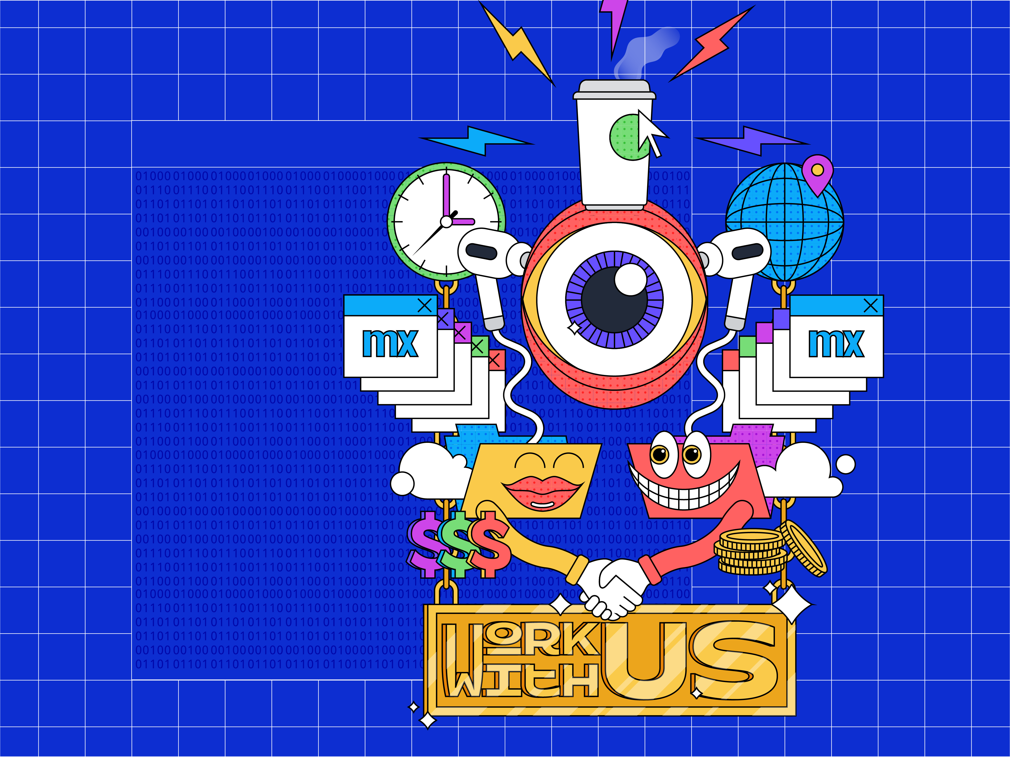 Candidate Portal branding flat illustration ui ux vector weird