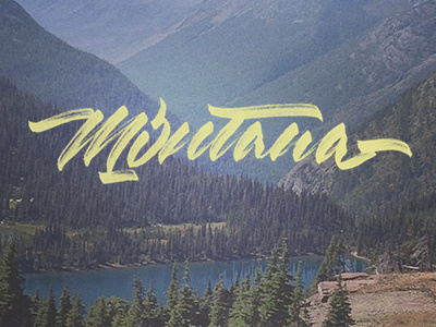 Montana brush hand drawn lettering texture