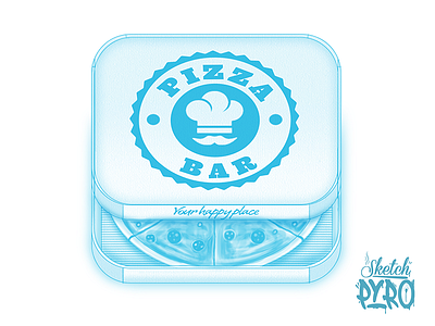 Pizza Bar Icon Sketch design fun icon pizza pizza bar sketch