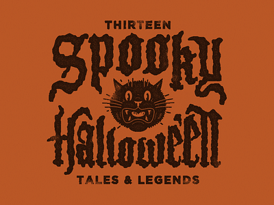 Spooky Cat cat halloween spooky texture vintage halloween