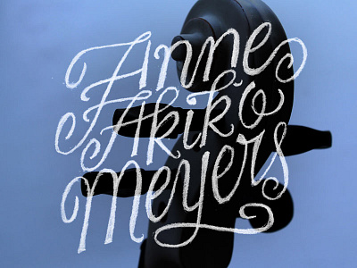 Anne Akiko Meyers hand lettering lettering ligature music script swash typography violin