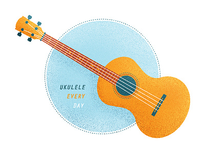 Ukukle Every Day doodle illustration instrument music spot texture ukulele