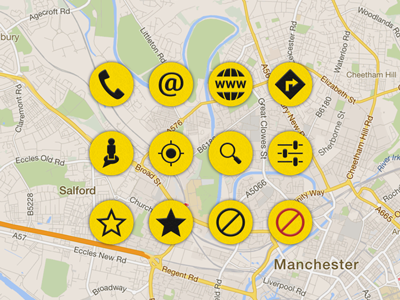 Parking GB Icons icon icons manchester maps mobile ui yellow