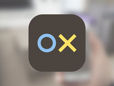 The Icon clean color flat game icon ios app minimal minimalistic tic tac toe