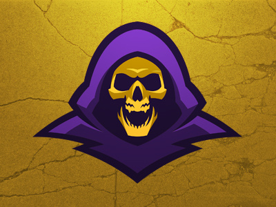 Skeletor design gold graphic he man logo logodesign master masteroftheuniverse purple skeletor skull universe