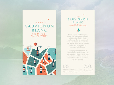 For the love of wine // Sauvignon Blanc animals city cityscape illustration illustrator label logo map poster texture vintage wine