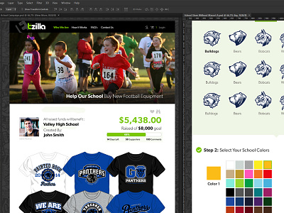 Tzilla fundraising web webdesign
