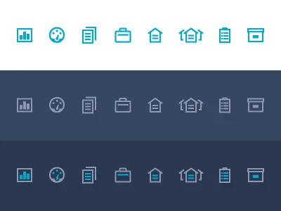 Icon Family box briefcase chart community dashboard house icon list report