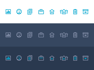 Icon Family box briefcase chart community dashboard house icon list report