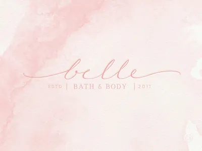 Belle | Final LogoType beauty clean script simple typography watercolor