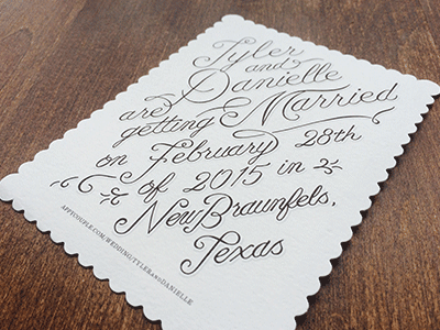 Save the Date hand drawn invitation lettering script