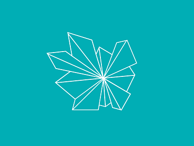 geometric origami icon geometric lines origami shape