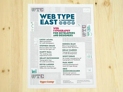Web Type East Conference glitch poster web type