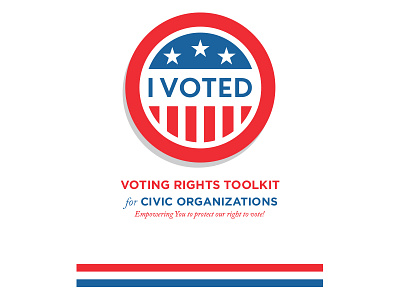 Voted america red white and blue rights toolkit vote