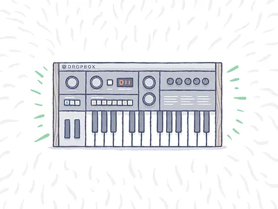 DB Groovin' groovy illustration jam keyboard music synth