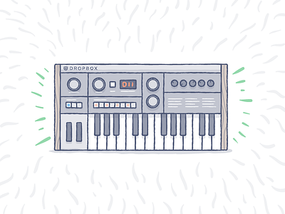 DB Groovin' groovy illustration jam keyboard music synth