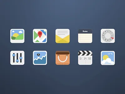 Android Icons Set 2 android app flat icon jakob treml sale simple ui