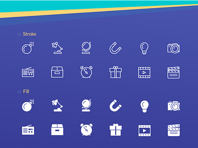 Webicons – 100 Stroke & Fill Icons app burger design download fill free icon illustrator mobile stroke web