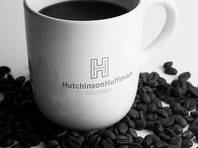 Hutchinson Huffman Logo Mockup attorney h hh law law office lawyer logo mock up mug