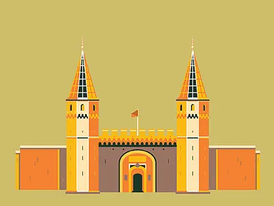 Istanbul Memories / Topkapi Palace building city icon illustration istanbul palace topkapi turkey