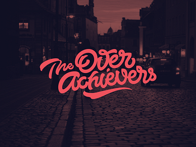 Logo: The Overachievers lettering logo pokras pokraslampas