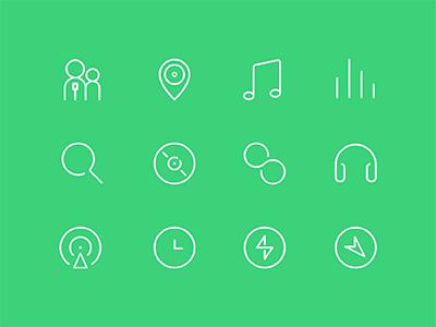 qq music icon set icon ios ios7 ios8 music ui