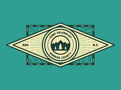 Camp Arjunajut adirondack camp mountains ny outdoors tee topography tree