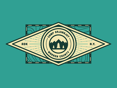 Camp Arjunajut adirondack camp mountains ny outdoors tee topography tree