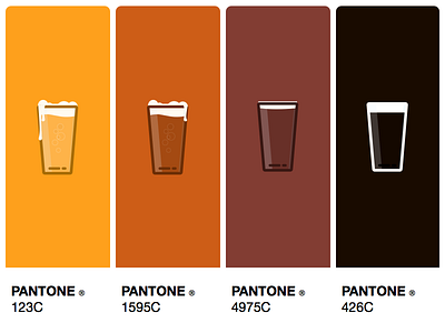 Beeeers! beer flat pantone porter ruby stout wheat