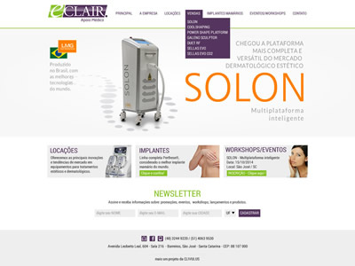 Layout Site Responsivo Eclair Apoio Médico clean responsive ui ux website