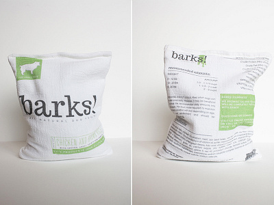 barks! packaging dog dog food green packaging sans sans serif serif trocchi