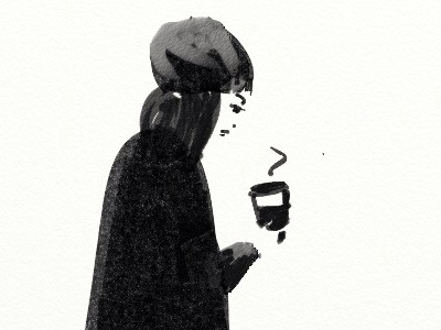 starbuck women art black drawing illustration ink ipad silhouette women