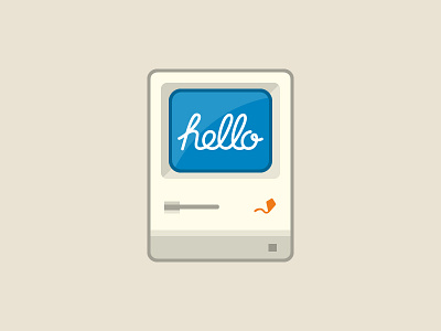 Aeromac apple computer hello illustration kite mac macintosh pixel perfect retro stroke vintage