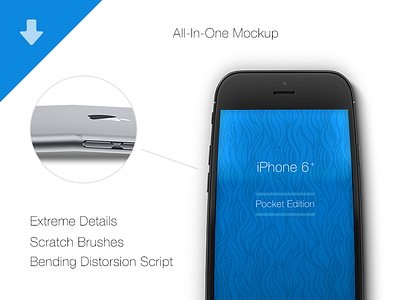 iPhone 6 Plus Mockup - Pocket Edition 6 apple bend bending free ios iphone mockup plus psd