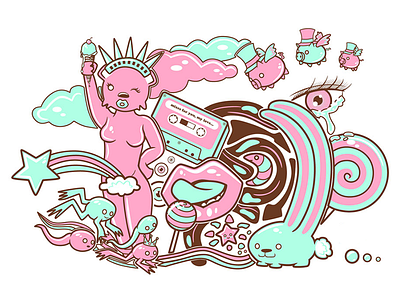 Mixes for you my love illustration illustrator quirky street art