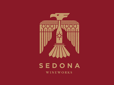 SW thunderbird illustration logo mark thunderbird wine