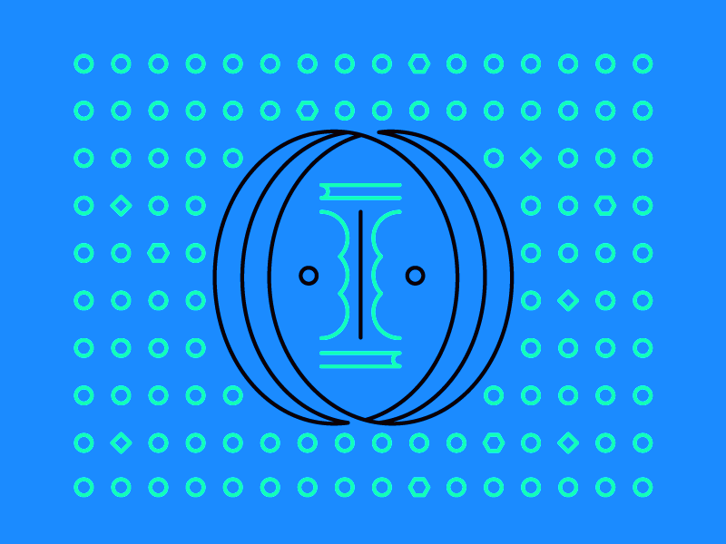 I O illustration letters shapes