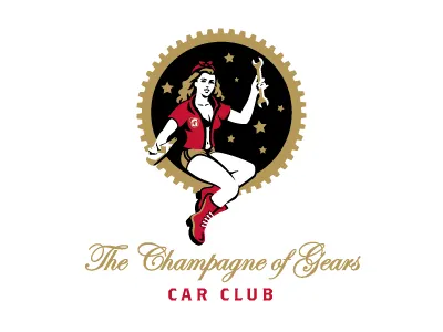 The Champagne of Gears car club high life logo