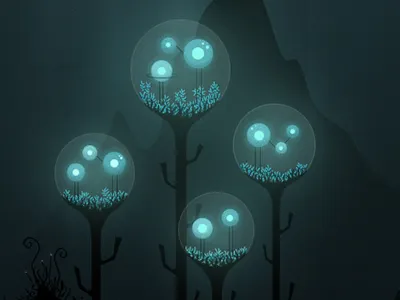 Underwater Colony colony glow illustration underwater