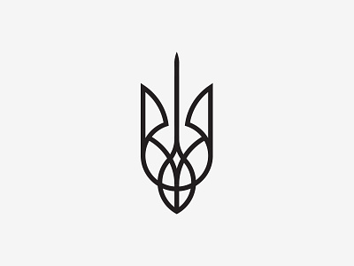 Ukraine emblem heraldry logo sign trident ukraine