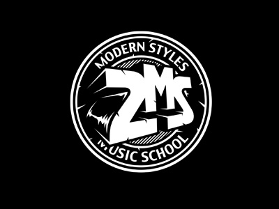 2MS 2ms art graphic maniac illustration logo modern music school